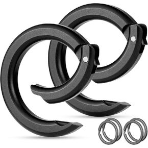 FEGVE Round Carabiner Clip,Spring O Key Rings Clip, Quick Release Keychain, Key Chain Hooks for Home Car Keys