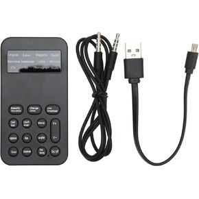 Portable Voice Changer, Handheld Voice Changer Device with 8 Sound Effects, Plug and Play Voice Disguiser for Calling Gaming, Mobile Phone Computer