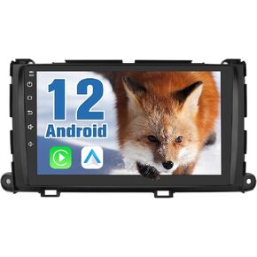 Android 12 Car Radio Stereo for Toyota Sienna 2011-2014 Wireless CarPlay Andriod Auto 2G+32G with SWC WiFi GPS Navigation DSP Bluetooth FM