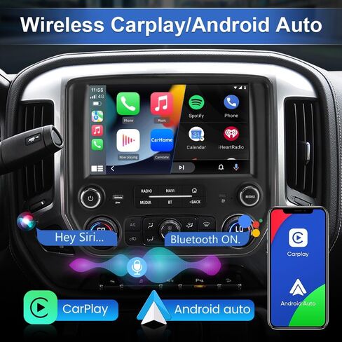 Android 13 Car Stereo for Chevy Silverado GMC Sierra 2014-2018 with Original car Style knob,10 inch Wireless CarPlay Android Auto/BT/GPS/FM/SWC Radio 2GB 64GB in Saudi Arabia