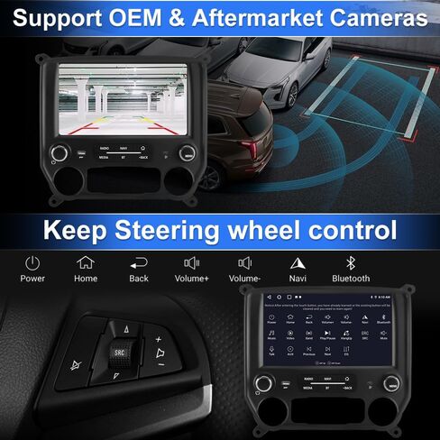 Android 13 Car Stereo for Chevy Silverado GMC Sierra 2014-2018 with Original car Style knob,10 inch Wireless CarPlay Android Auto/BT/GPS/FM/SWC Radio 2GB 64GB in Saudi Arabia