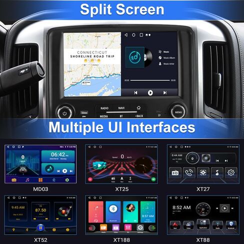 Android 13 Car Stereo for Chevy Silverado GMC Sierra 2014-2018 with Original car Style knob,10 inch Wireless CarPlay Android Auto/BT/GPS/FM/SWC Radio 2GB 64GB in Saudi Arabia