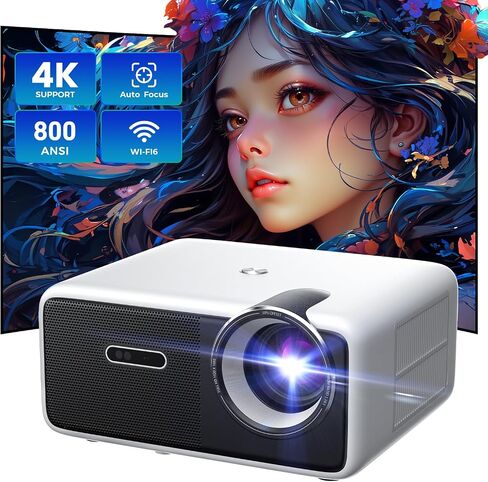 [Auto Focus& Auto Keystone] FLICKERPRO S10 4K Projector, WiFi6 and BT5,700 ANSI, 3D Movie Projector, Outdoor Projector support USB/HDMI/PC/TV/Game console for Movies & Videos in Saudi Arabia