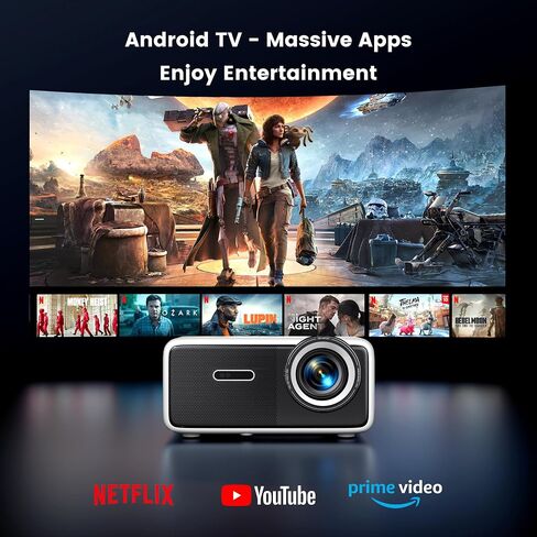 [Auto Focus& Auto Keystone] FLICKERPRO S10 4K Projector, WiFi6 and BT5,700 ANSI, 3D Movie Projector, Outdoor Projector support USB/HDMI/PC/TV/Game console for Movies & Videos in Saudi Arabia