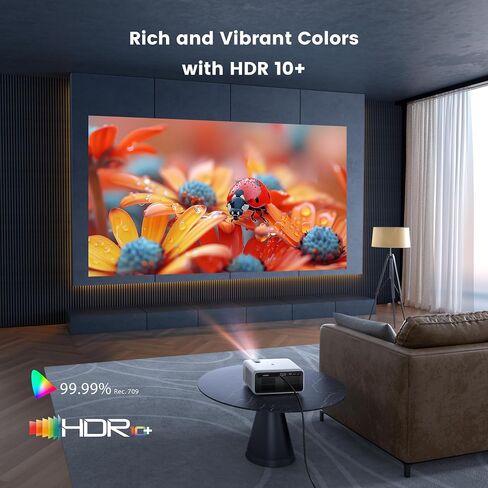 [Auto Focus& Auto Keystone] FLICKERPRO S10 4K Projector, WiFi6 and BT5,700 ANSI, 3D Movie Projector, Outdoor Projector support USB/HDMI/PC/TV/Game console for Movies & Videos in Saudi Arabia