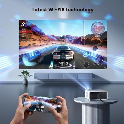 [Auto Focus& Auto Keystone] FLICKERPRO S10 4K Projector, WiFi6 and BT5,700 ANSI, 3D Movie Projector, Outdoor Projector support USB/HDMI/PC/TV/Game console for Movies & Videos in Saudi Arabia