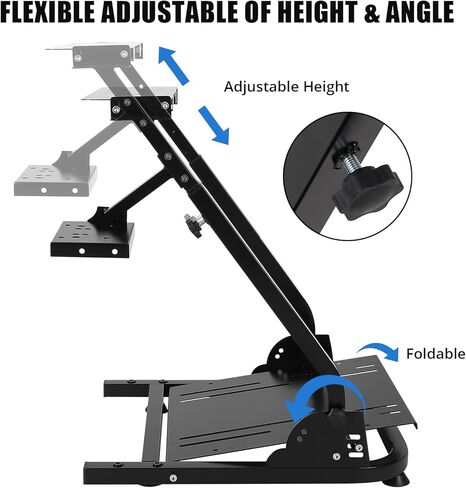 Garveehome Racing Teadering Wheel Stand ، قابلة للتعديل وقابلة للطي ، قابلة للتعديل ، متوافق مع G25/G27/G29/G920 ، حامل محاكاة السباق in Kuwait