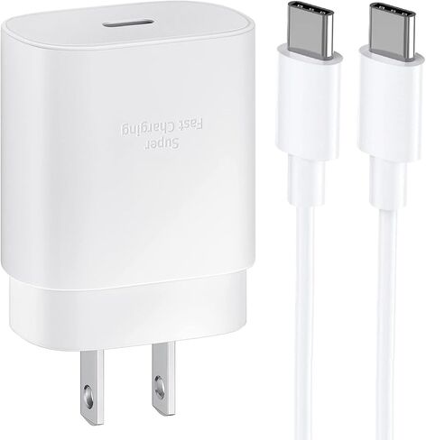لشاحن Samsung A16 A15 A55 S23 S24 Type C Charger Super Fast Charging 25W USB C Charger مع سلك كابل C 6ft C لـ Samsung Galaxy S25/S24/S23/S22/S21/S20/Ultra/Plus/Fe/Note 20/10 /z fold/z flip in Kuwait
