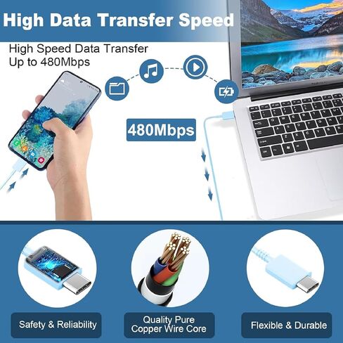 لشاحن Samsung A16 A15 A55 S23 S24 Type C Charger Super Fast Charging 25W USB C Charger مع سلك كابل C 6ft C لـ Samsung Galaxy S25/S24/S23/S22/S21/S20/Ultra/Plus/Fe/Note 20/10 /z fold/z flip in Kuwait