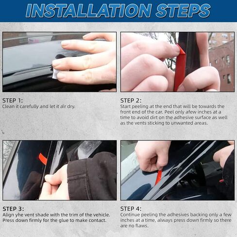 2pcs Front Smoke Tint Sun/Rain Guard Outside Mount Tape-On Vent Window Visors Compatible with 94-01 Integra 2-Door Coupe/Hatchback DC2 in Kuwait