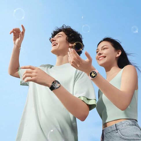 Smart Watch (Answer/Make Calls), Ultra Thin 1.43’’ AMOLED Smart Watches for Men Women, 100+ Sport Modes Fitness Tracker with Blood Oxygen/Heart Rate Monitor, IP68, Android IOS(with 2 bands)(Pink) in Kuwait