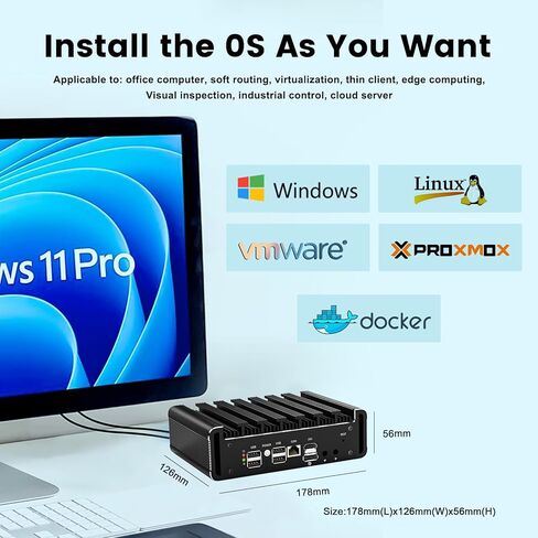 Apliance Micro Appliance Micro Appliance Inṭel N100،6x I226-V 2.5G MINI PC ، in Kuwait