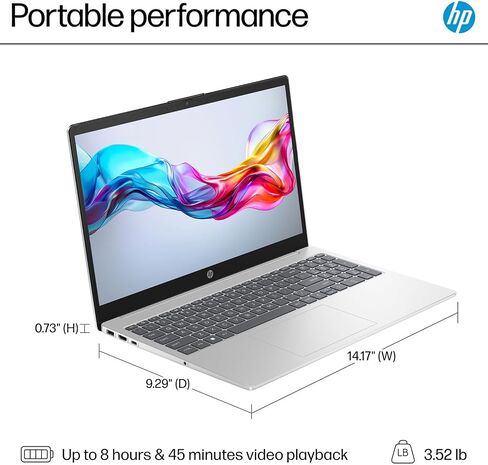 HP 15.6 HD شاشة اللمس كمبيوتر محمول | 10-core Intel Core I5-1235U | Intel Iris XE Graphics | 32 جيجابايت ذاكرة الوصول العشوائي | 1TB SSD (512GB PCIE SSD WITHP P500 512GB SSD) | Wi-Fi 6e | عمر بطارية طويل | فوز 11 المحترف in Kuwait