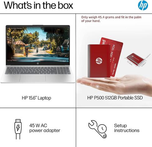 HP 15.6 HD شاشة اللمس كمبيوتر محمول | 10-core Intel Core I5-1235U | Intel Iris XE Graphics | 32 جيجابايت ذاكرة الوصول العشوائي | 1TB SSD (512GB PCIE SSD WITHP P500 512GB SSD) | Wi-Fi 6e | عمر بطارية طويل | فوز 11 المحترف in Kuwait