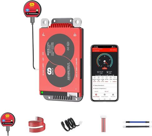 DALY Smart BMS 4S-16S 40A-500A with WiFi Module and CAN 485 Communication Protection Board for LifePO4 Lithium Battery Pack (Smart BMS 8S 24V，100A) in Kuwait