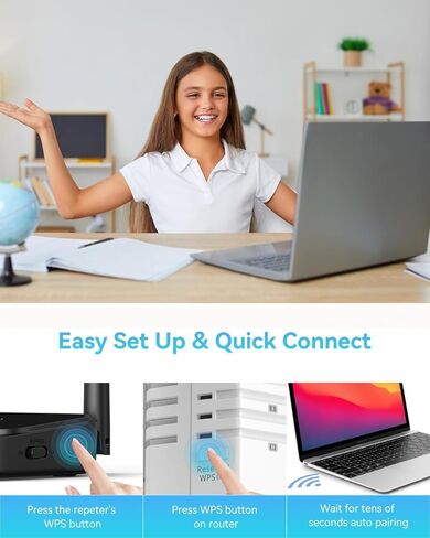 WIFI Range Extender Signal Signal Booster حتى 12880 قدمًا مربعًا و 105 أجهزة ، تمديد نطاق WiFi Amplifier WiFi ، معزز إشارة WiFi للمنزل ، متكرر على الإنترنت مع منفذ Ethernet in Kuwait