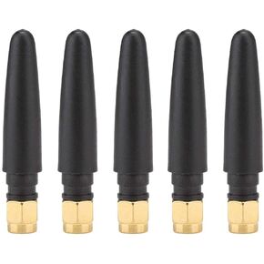 5 PCS SMA 2.4GHZ 3DBI Antenna Dust-Proof Internal Antenna Anti-Interference 5cm for Network Card, Module (Straight SMA Female)