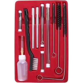 23 Pcs Air Spray Gun Cleaning Kit, Automotive Use Airbrush Cleaning Kit for Cleaning HVLP Paint Gun Airbrush Nozzles, Multi-Purpose Airbrush Set with Nylon Brush Mini Brush Needle and Bottle
