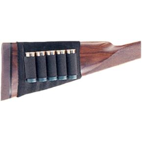Uncle Mike's Buttstock Shell Holder Buttstock Shell Holder Kodra Black Shotgun Open Style, Card 88491