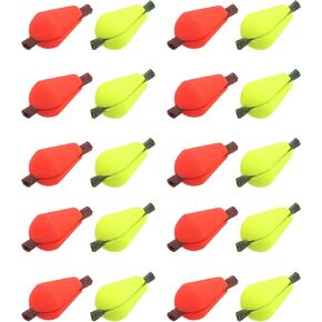 20pcs Float Foam Fly Fishing Float Strike Indicator Water Drop Bobber Indicators Accessory Fluorescent Yellow and Orange Red