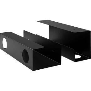 Under-Desk Cable Management Trays - Two 12" Trays in The Set - Perfect Storage for Cables, Power Bars, and Adaptors - Black