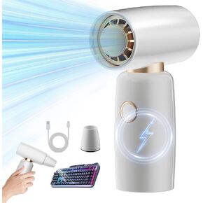 Compressed Air Duster, Mini Blower, Cordless Electric Air Blower with 4 Gear Adjustable, 150000 RPM Cleaning, 4000 mAh Rechargeable Battery, New-Gen Jet Dry Blower for Computer Keyboards Cleaning