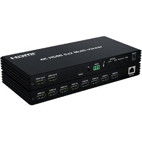 4K 60hz HDMI 8x2 Multi-viewer with PIP 8 in 2 Out Dual Display Seamless Switcher with Optical 3.5mm Audio 2x1 3x1 4x1 5x1 6x1 8x1 Multi-viewer