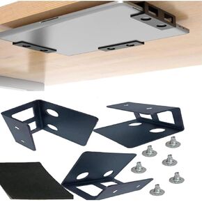 （3 PCS ） Under Desk Laptop Mount with Anti-Scratch Felt Board,Under Desk Laptop Holder Tray,Durable Under Desk Shelf for Laptop/Keyboard Storage 。