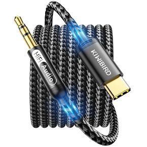 USB C to 3.5mm Audio Aux Jack Cable 4 ft, Type C to Auxiliary Male Cord Hi-Fi Adapter for Headphone Car Stereo Compatible with iPhone 16 15 Plus Pro Max Android Phone Galaxy S24 S23 Pixel 9