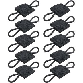 10pcs Tactical Gear Holder Clip Elastic String-Buckle Compatible with Molle Tactical Vests Backpacks Compatible with Molle Systems Equipment