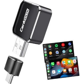 Wireless CarPlay Adapter, CarPlay Wireless Adapter, Android Auto Wireless Adapter,Cconvert Wired to Wireless, This Device Supports Both Apple and Android Phone Systems.