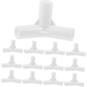 20Pcs Plastic Tent Pole Connector Three-Way Tent Rod Adapter Durable Pipe Fitting for Tent Supplies Tent Pole Connecting Adapter Tent Accessories