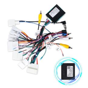 NHOPEEW Radio Wiring Harness Connector Compatible for Toyota Camry Corolla Prius RAV4 Tacoma Highlander - 16 PIN Power Cable Fit Toyota Aftermarket Car Stereo Wire Cable Plug and Play