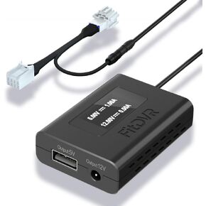 Power Adapter (8-Pin) for Honda, Connects to Overhead Console, LED Display USB Power Source, Easy to Install, 5V 12V Output, for Dash Cam, Radar, D3-030