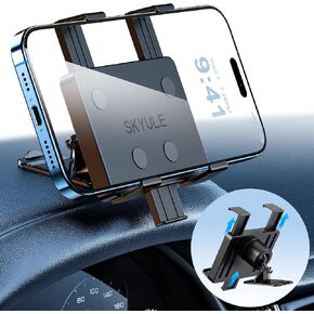 SKYULE Phone Holders for Your Car Dashboard, 360 Degree Rotation Car Phone Holder Mount with 3M Adhesive[Multi-Angles&Stable], Cell Phone Holder Car for iPhone Samsung All Smartphone