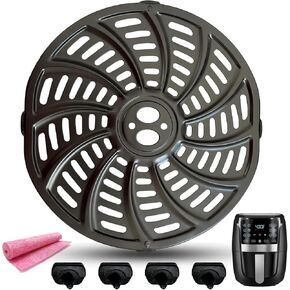 5QT Air Fryer Grill Pan Plate for Gourmia GAF556/GAF536/GAF566 Air Fryers ، Premium Nonctick Air Fryer Tresper Treser Insert Skrn
