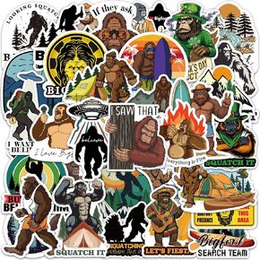 279 PCS Bigfoot Sasquatch Stickers Outdoor Nature Vinyls Waterproof 93 Designs Decal Cool Funny Sasquatch Stickers for Laptop Luggage Skateboard Water Bottle Computer Refrigerator Guitar