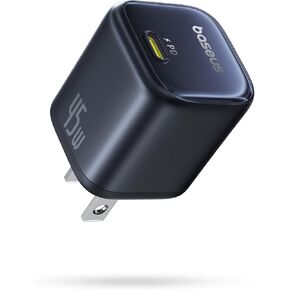 Baseus 45W USB C Charger Block, 2 Pack PPS Fast Charger Type C with USB-C Cable for iPhone 16/15 Series, iPad, Galaxy S24 Ultra and More Series