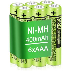 6 Pack BK-40AAABU Ni-MH AAA Rechargeable Battery for Panasonic,1.2v 400mah Rechargeable AAA Batteries Panasonic Cordless Phones, Electronics,Remote Controls