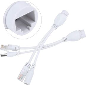 EBTOOLS NonStandard POE Adapter Cable with Injector Splitter DC12V for Flexible Home and Office Network Expansion (White)