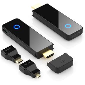 Wireless HDMI Transmitter and Receiver - 4K Decoding 1080P 60HZ Output, Dual Band 2.4/5GHz, 98FT, Streaming Video Audio from Laptop, PC, STB, Camera to TV, Projector, Monitor(Black)