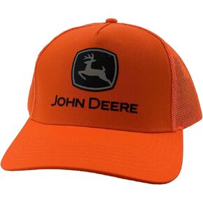 John Deere Mens Classic Logo Cotton Twill Mesh Back Trucker Hat