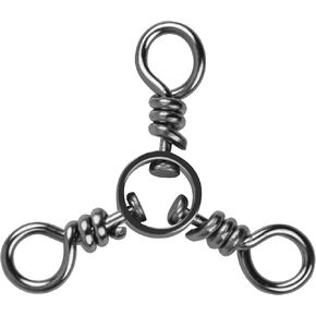 OROOTL 3 Way Swivel Fishing Tackle, 60pcs Three Way Fishing Swivels 30-220LB Black Nickel Stainless Steel T-Turn Fishing Swivels for Catfish Rig Saltwater Freshwater Trolling
