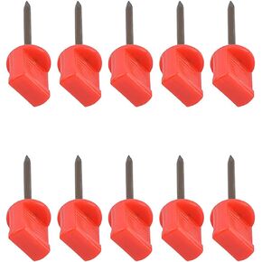 lasenersm 10 Pieces Target Nail Target Face Pin Archery Paper Target Face Pins Archery Hunting Nails Shooting Target Pin Fixed for Target Papers(Red, 6.6 cm)