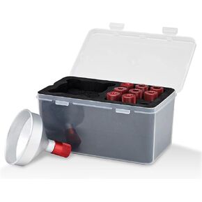 Hornady Premium Powder Funnel Kit, 586059 - The High Capacity, Anti-Static Aluminum Funnel to Avoid Messy Powder Spills - Includes 9 Caliber Specific Adapters and Form-Fitted Storage Case