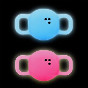 2 Pack Case Cover for Tile by Life360 Sticker (2024), Protective Holder for Pets Dog Cat Collar Accessories Glow in Dark (Blue & Pink)