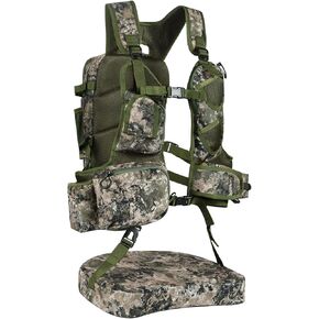 TREKMASTER Turkey Hunting Vest with Removable Seat Cushion, Lightweight & Adjustable Turkey Vest with Game Pouch, Camo Turkey Hunting Gear Accessories for Turkey Hunters