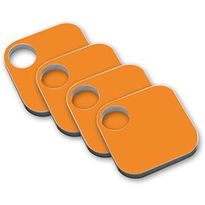 MightySkins Protective Vinyl Skin Decal (4 Pack) Compatible with Tile Key Finder Phone Finder wrap Cover Sticker Skins Solid Orange