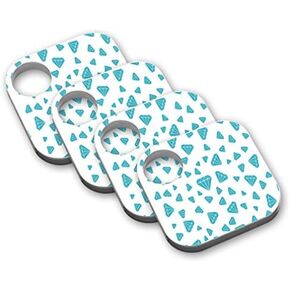 MightySkins Protective Vinyl Skin Decal (4 Pack) Compatible with Tile Key Finder Phone Finder wrap Cover Sticker Skins Diamonds