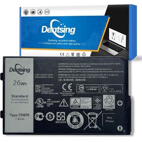 Dentsing 7XNTR Battery Compatible with Dell Latitude 12 7202 7212 Rugged Extreme Tablet Series J7HTX 07XNTR FH8RW 0FH8RW 7.4V 26Wh/3420mAh
